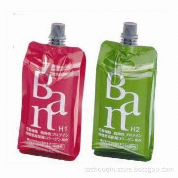 Spout Bag for Liquid, Water, Beverage, Juice and Drink, Various Colors and Designs Accepted